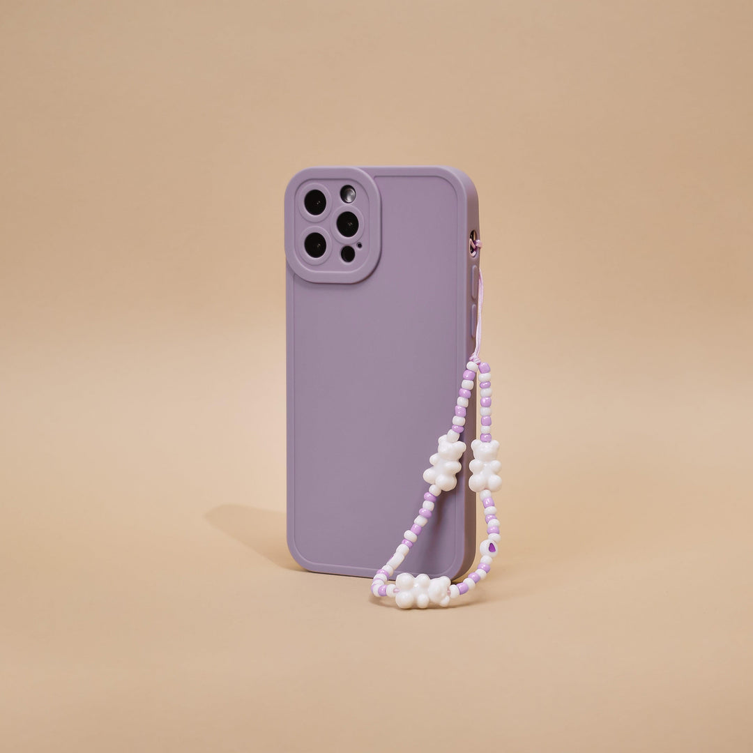Beaded Phone Strap - Lilac Bears