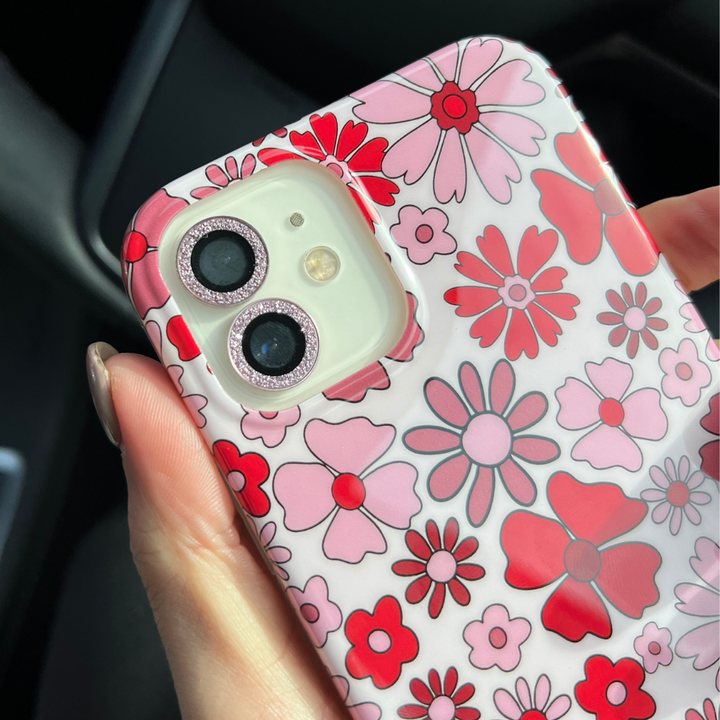 Protective Camera Lens Covers - Pink Glitter