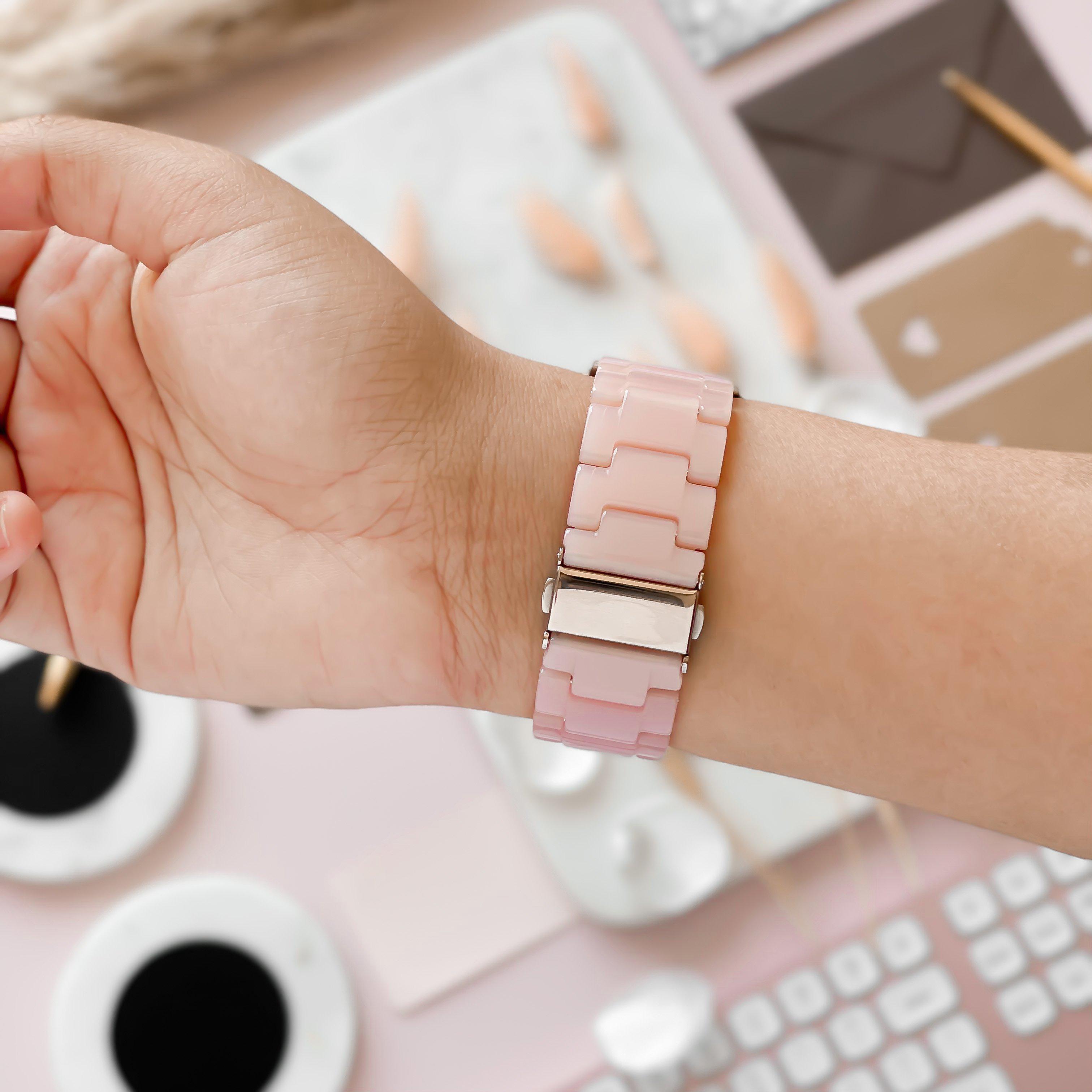 Pastel pink discount apple watch band