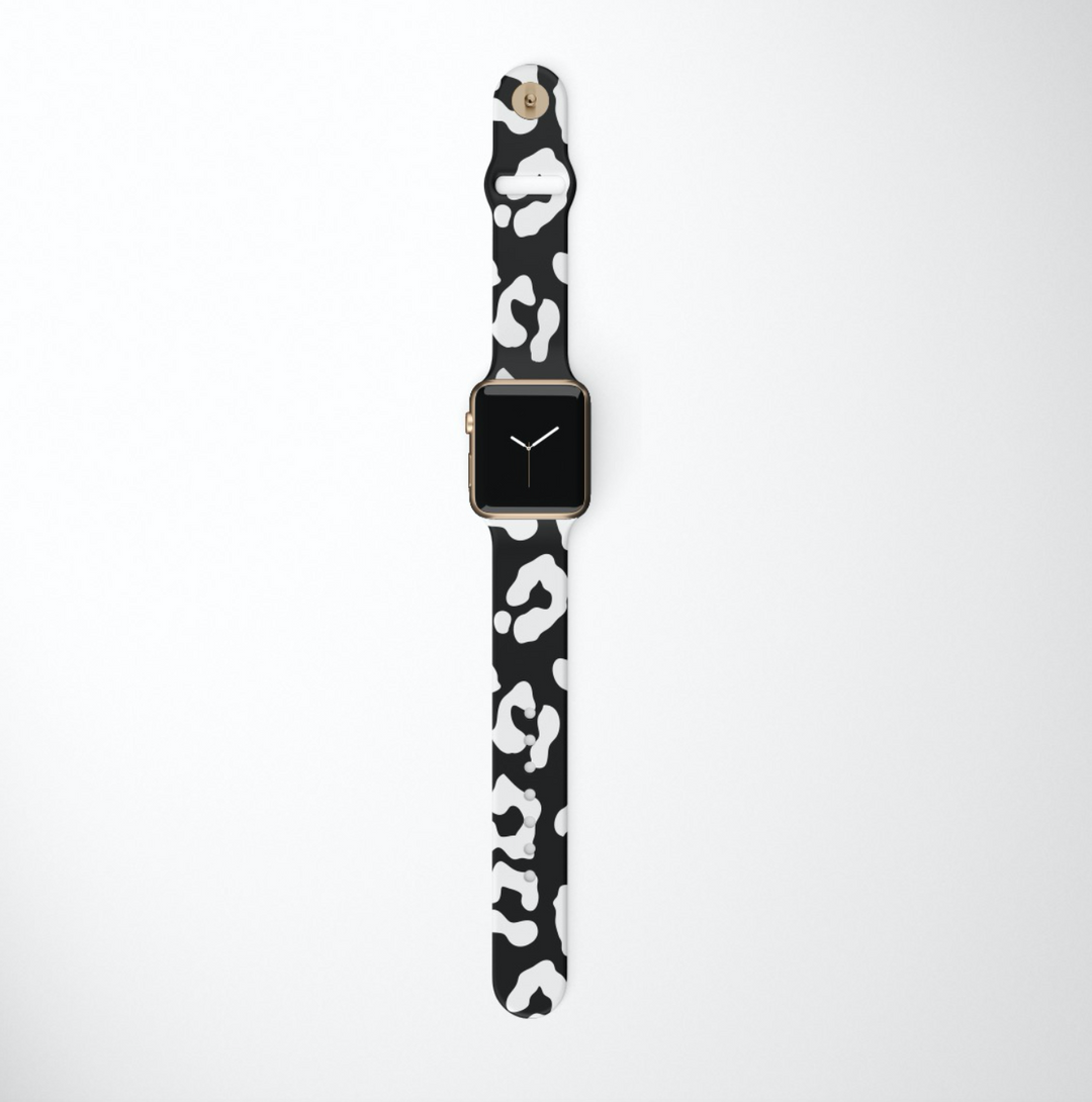Black Leopard Apple Watch Strap Watch Bands Coconut Lane