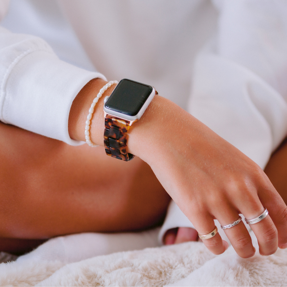 Luxe Tortoiseshell Apple Watch Strap Watch Bands Coconut Lane