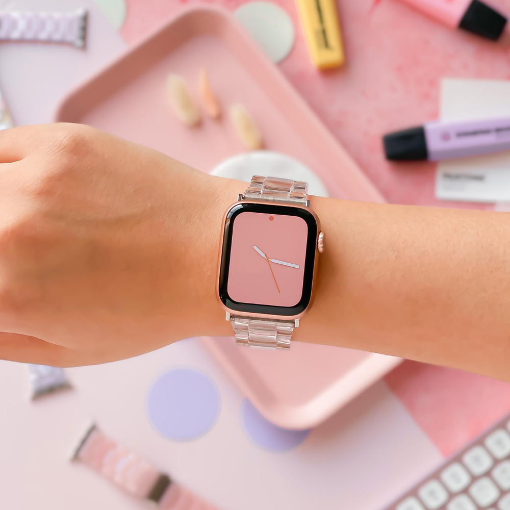 Luxe Transparent Apple Watch Strap Coconut Lane